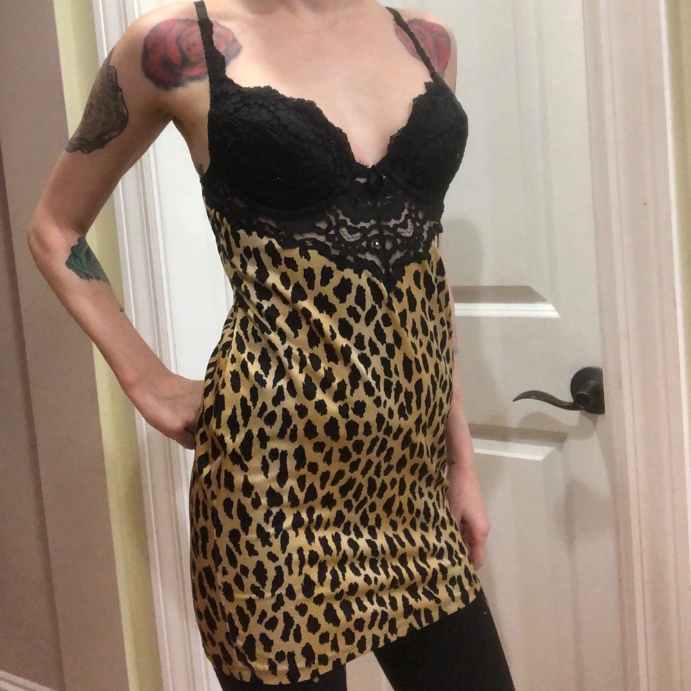 Victoria’s Secret 34B leopard print lingerie